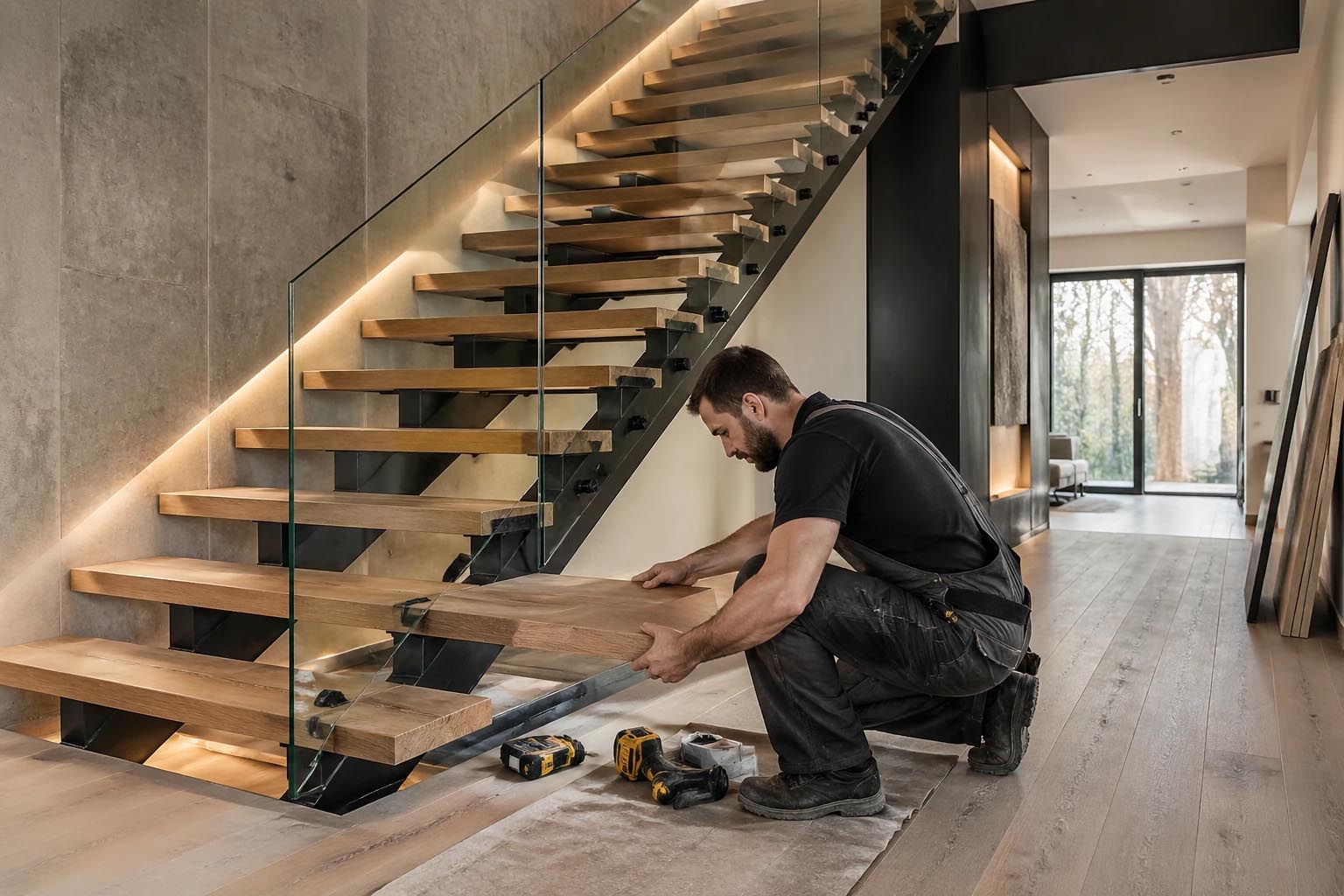 Exposed Staircase Renovation